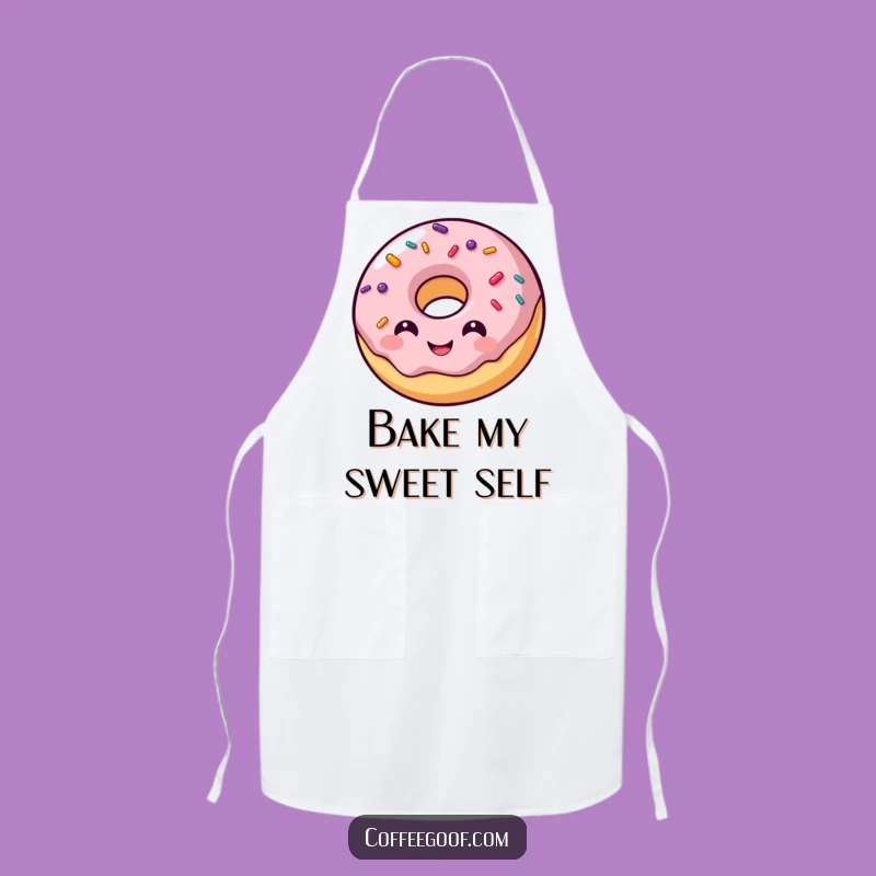 Funny Donut Apron: Chef Smiling Sprinkles Design, Humorous Kitchen Gift