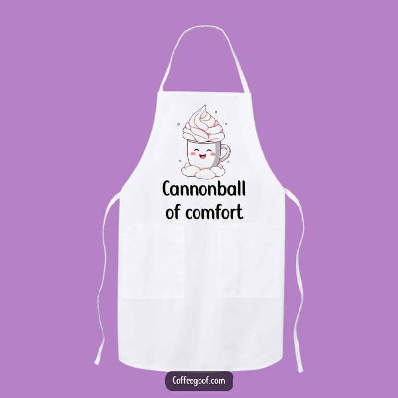 Funny Cocoa Mug Cannonball Apron - Bring Warmth to Your Kitchen