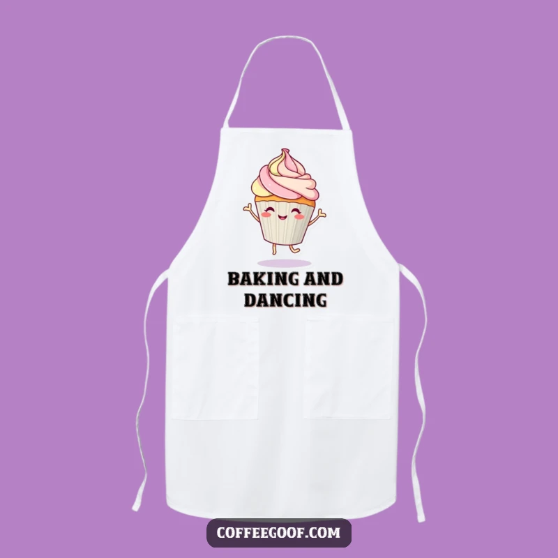 Funny Dancing Cupcake Apron - Hilarious Kitchen Wear for Bakers and Sweets Lovers