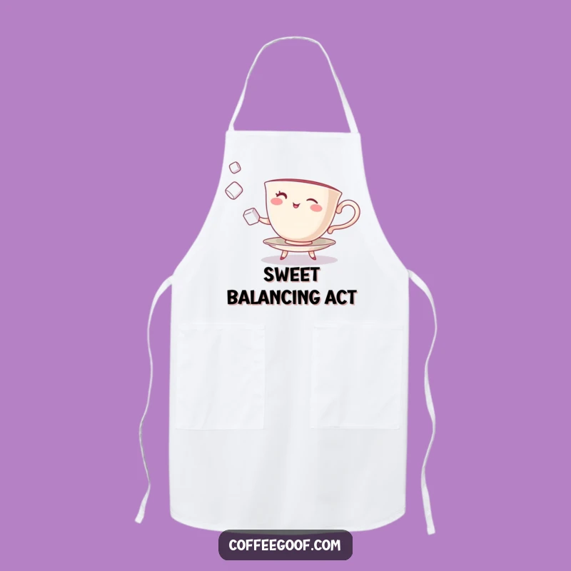 Funny Teacup Apron: Winking Juggler, Tea Time Fun & Playful Gift