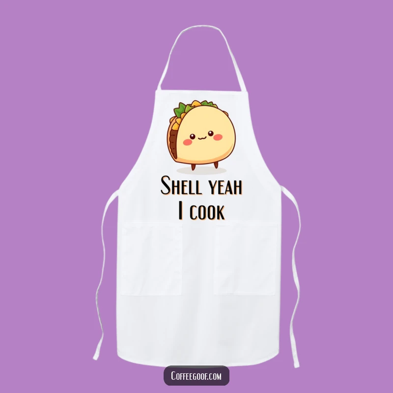Funny Taco Apron: Chef's Wiggling Taco Character, Hilarious Kitchen Gift for Foodies