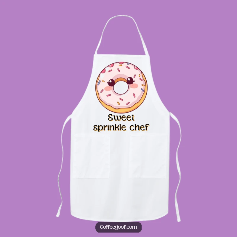 Funny Donut Apron: Smiling Sprinkles for a Sweet Kitchen Funny Gift