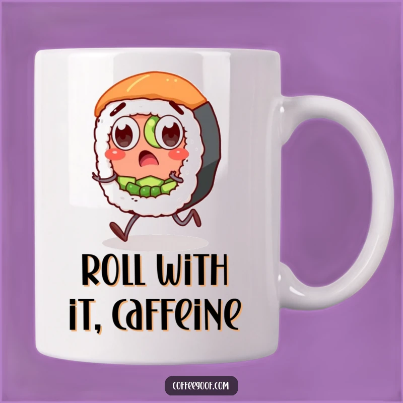 Funny Sushi Mug: Surprised Roll Character, Perfect Humorous Gift for Sushi Lovers