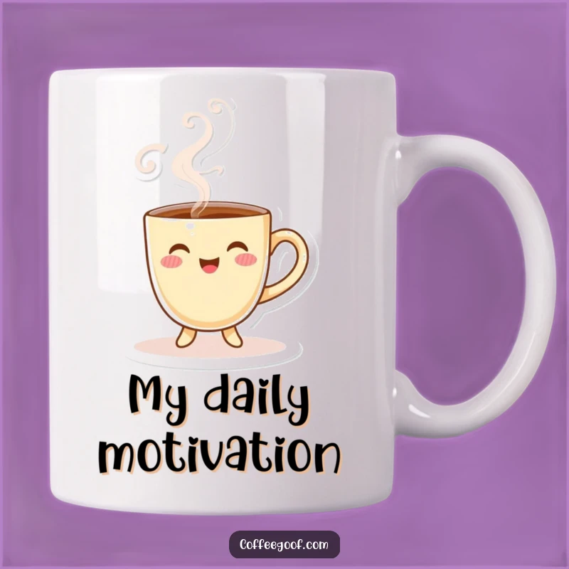 Funny Coffee Cup Character Mug: Playful Steam, Perfect Gift for Coffee Lovers
