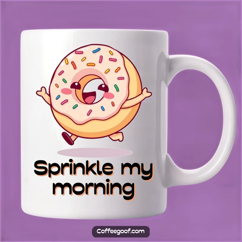 Funny Donut Hopping Mug - Hilarious Treat and Sweet Gift for Dessert Lovers