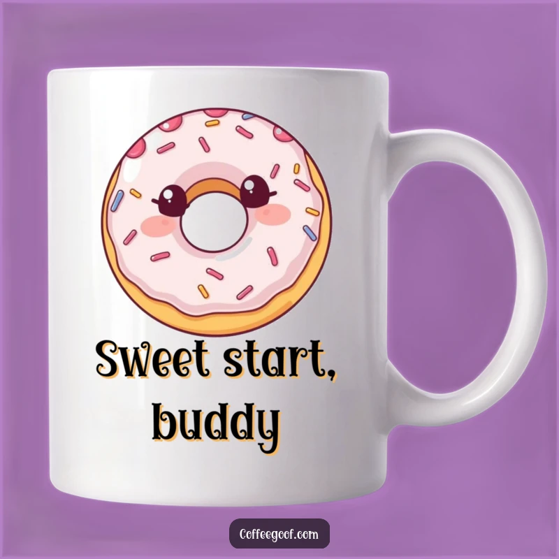 Start your day with a treat for your eyes and soul! This smiling donut mug is bursting with joy and delicious humor.