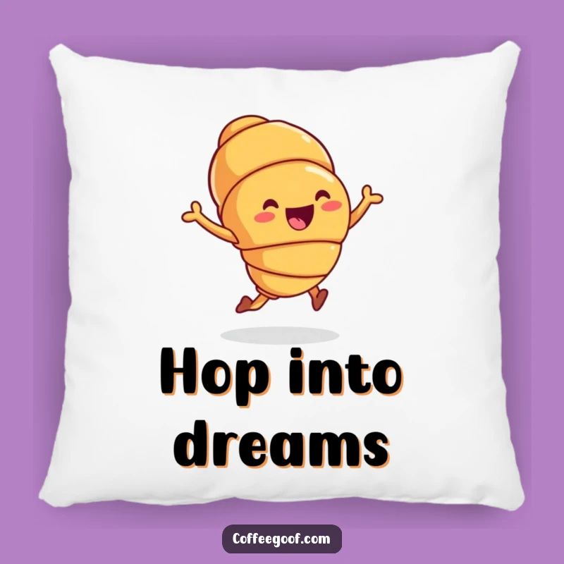 Funny Croissant Pillow: Cozy Comfort with Joyful Hop Funny Gift