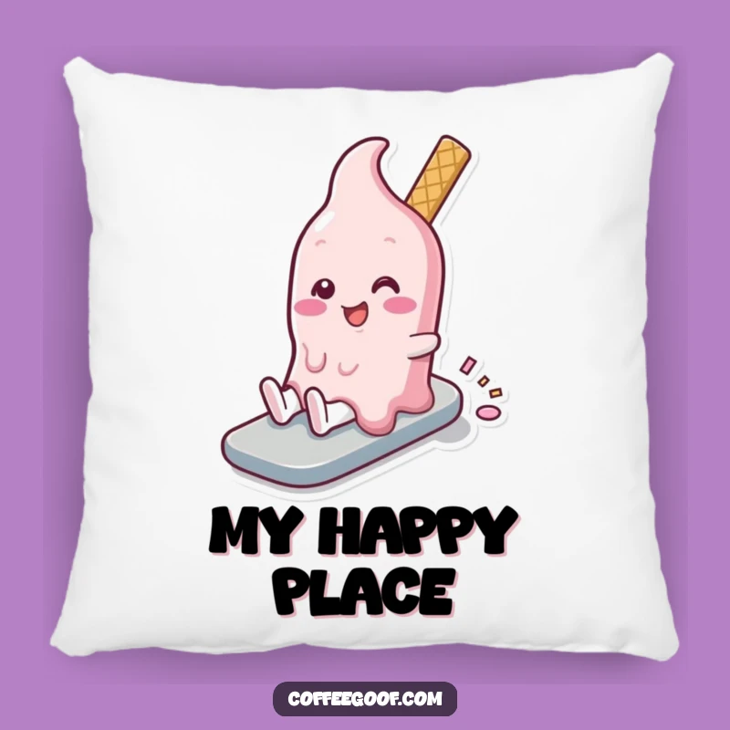 Funny Melting Ice Cream Pillow: Huggable Comfort and Sweet Giggles!