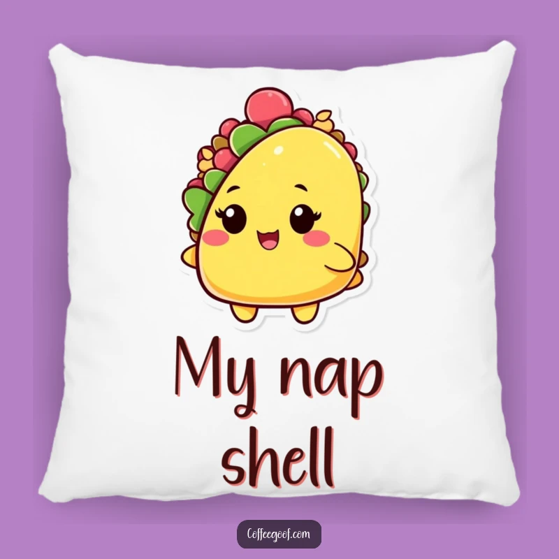 Funny Taco Pillow: Soft Winking Shell Design, Comfy Decorative Gift