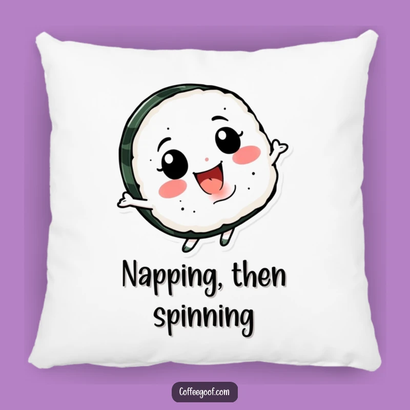 Funny Sushi Spin Pillow: Cozy & Smiling Character for Comfort