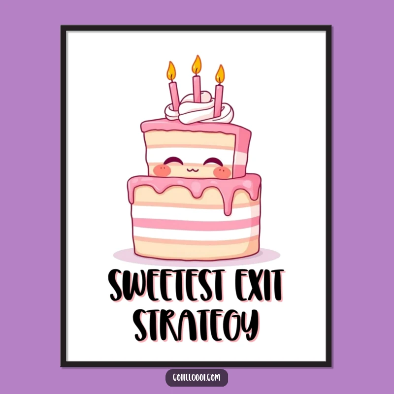 Funny Cake Digital Art - Proud Character Celebration Download, Perfect Funny Gift!