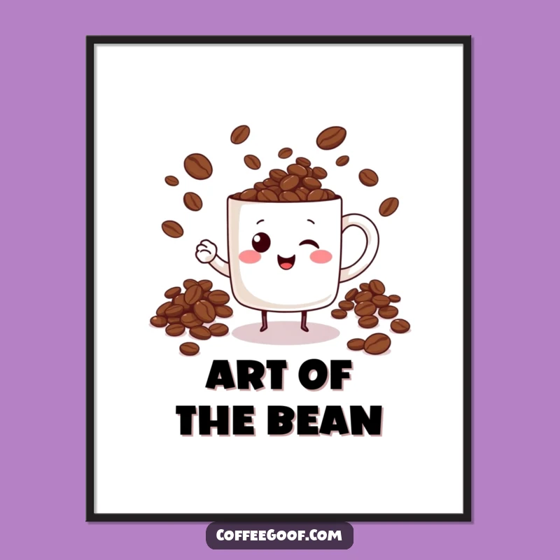 Funny Juggling Mug Digital Print: Instant Coffee Humor for Your Walls!