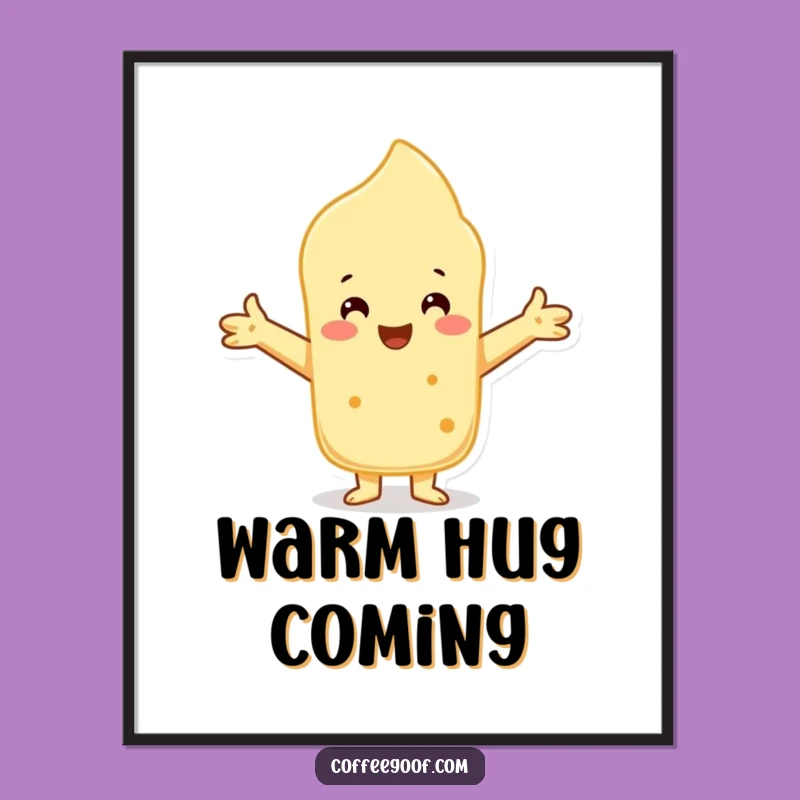 Funny Scone Digital Art: Warm Embrace, Instant Cozy Decor & Heartwarming Gift