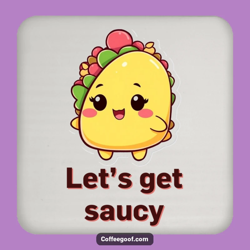 Funny Taco Coaster: Protective Winking Shell Design, Humorous Table Gift