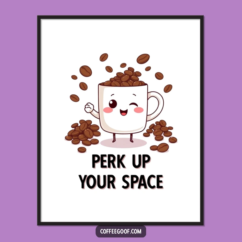 Funny Juggling Mug Poster: Add Caffeine-Fueled Humor to Your Walls!