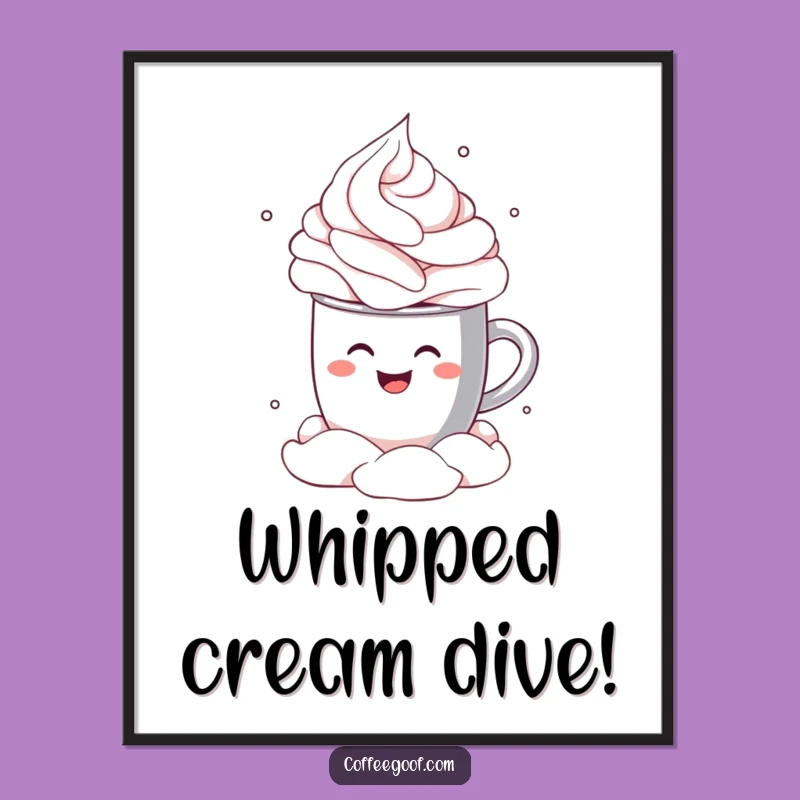 Funny Cocoa Mug Cannonball Poster - Bring Cozy Cheer to Your Walls