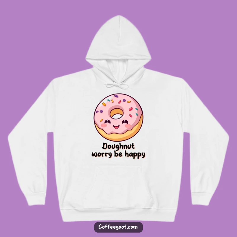 Funny Donut Hoodie: Cozy Smiling Sprinkles Design, Perfect Warm Gift for Treat Lovers