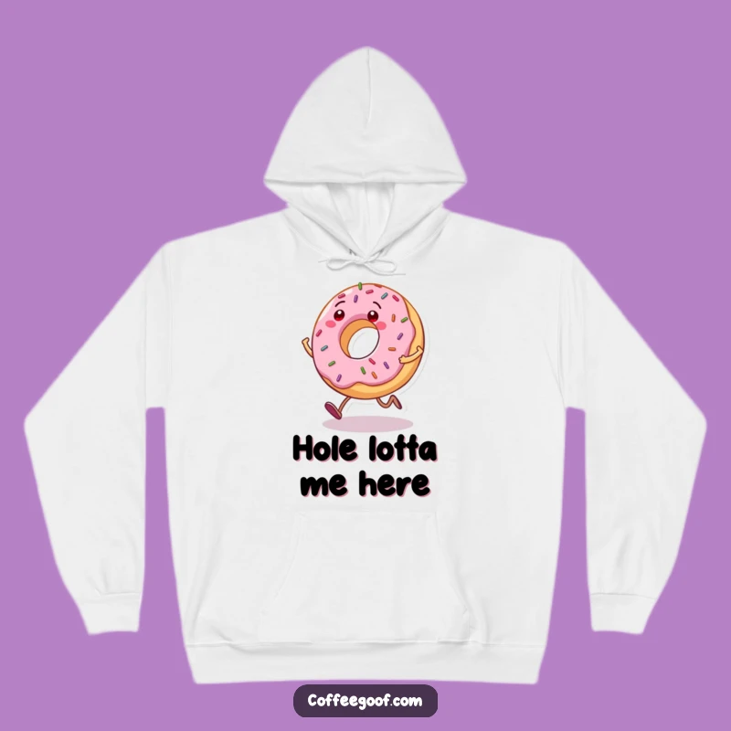 Funny Donut Hoodie: Grinning Character, Cozy Humorous Gift for Donut Lovers