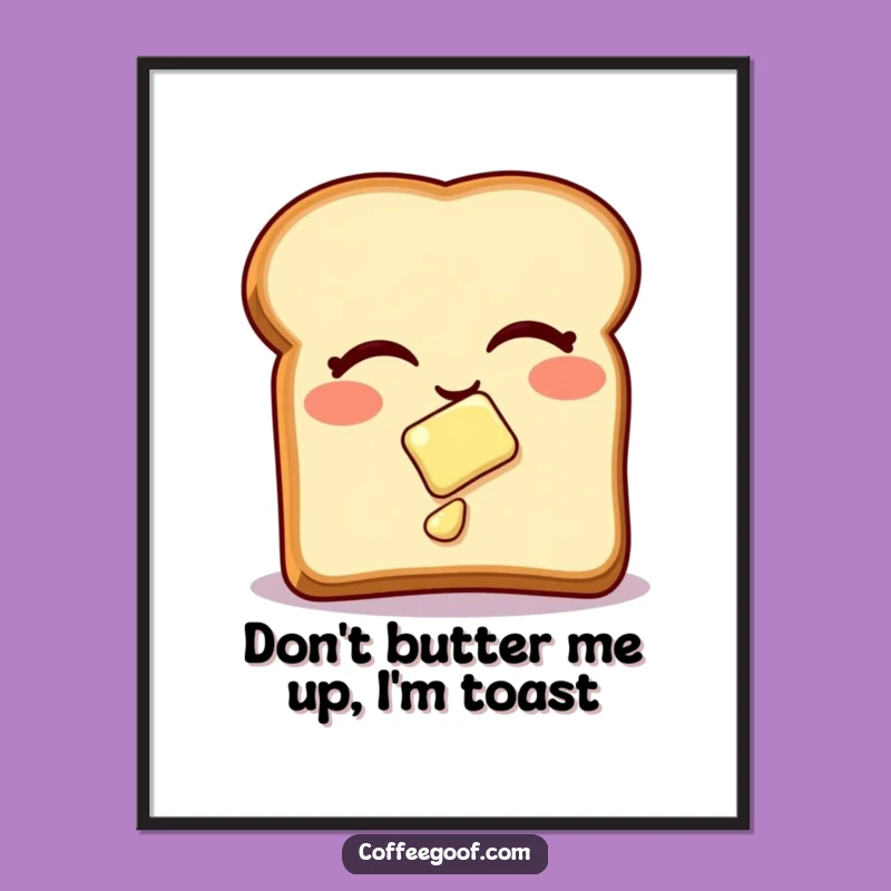 Free Printable Wall Art: Winking Toast - Funny Downloadable Decor