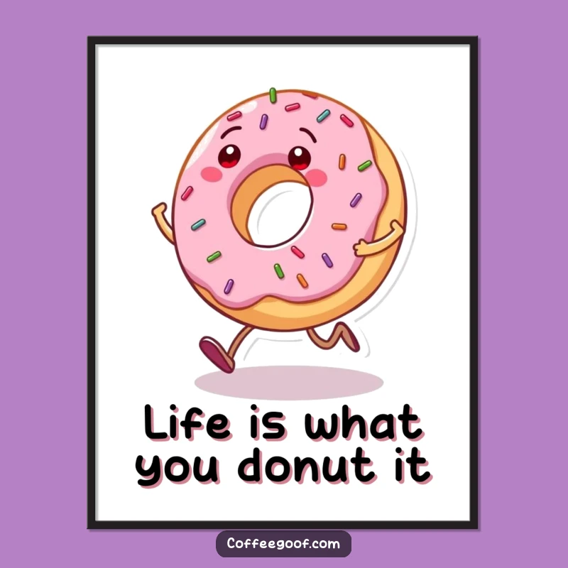 Add a splash of sugary fun to your space with this free printable donut art. Easy to print at home for a cheerful vibe.