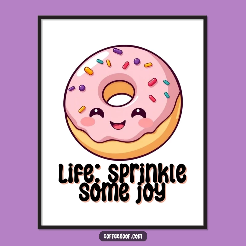 Add a sprinkle of fun to your space with this free printable donut art. Print at home for a sweet, quirky touch.