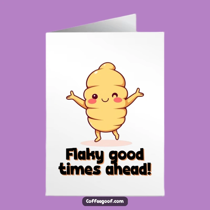 Free Printable Happy Birthday Croissant Card: Dance into Fun Downloadable Gift!