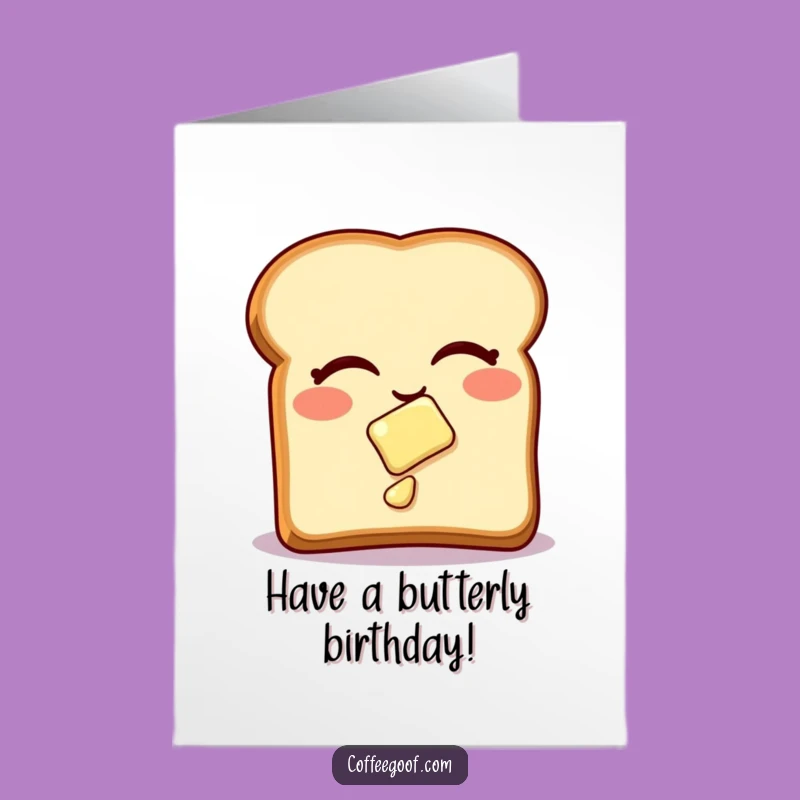 Free Printable Birthday Card: Winking Toast - Funny Downloadable Breakfast
