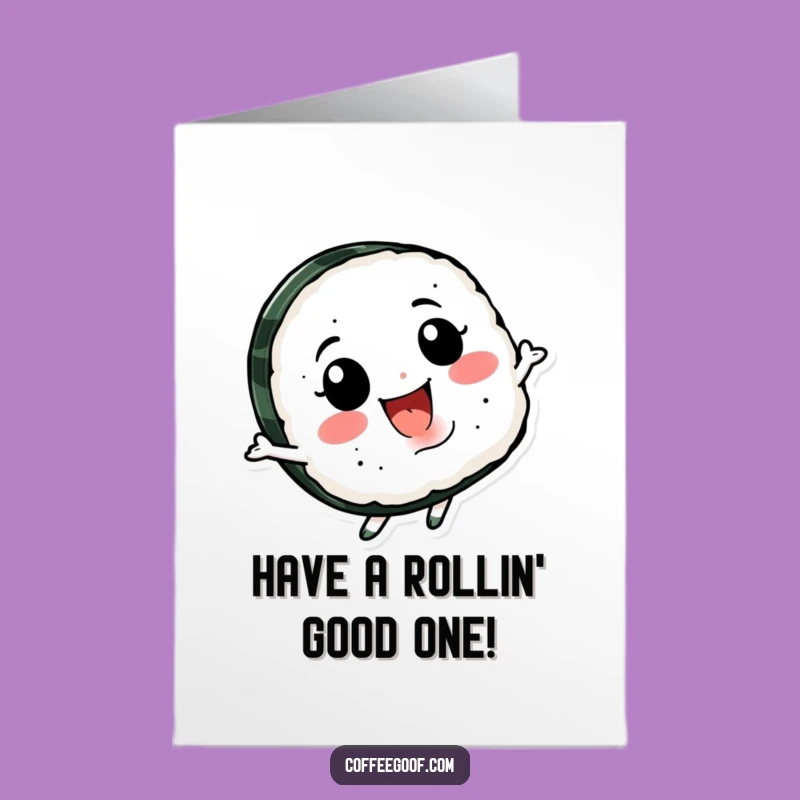 Free Printable Birthday Card: Spinning Sushi for a Rol-licking Good Celebration