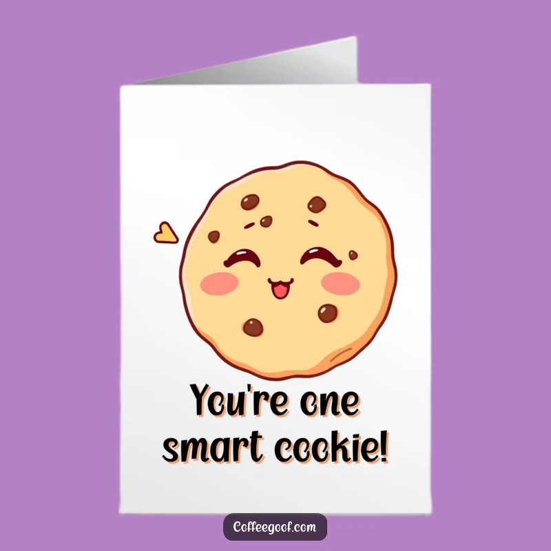 Free Printable Funny Cookie Birthday Card: Winking Back Downloadable Surprise