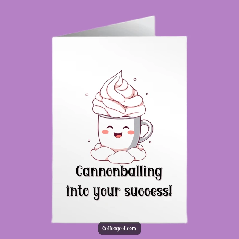 Free Printable Congrats Card: Cocoa Dive! Celebrate Sweet Success with Joy