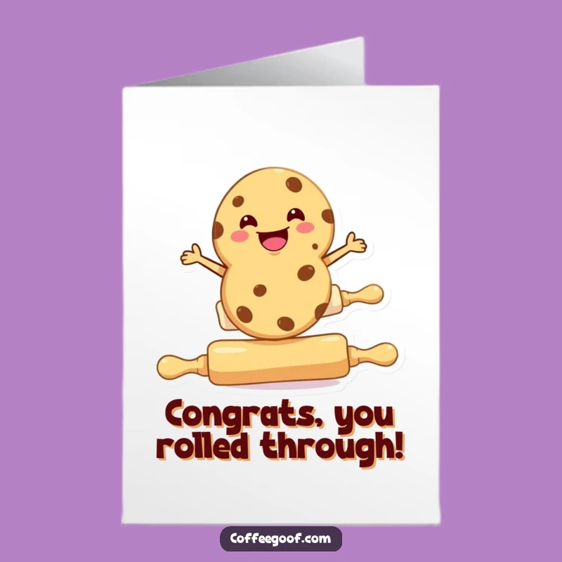 Free Printable Congrats Card: Cookie Rolling Pin Balance, Achievement Download
