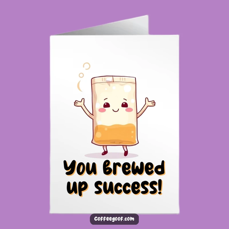 Free Printable Congrats Card: Dancing Teabag Celebration Funny Downloadable Gift