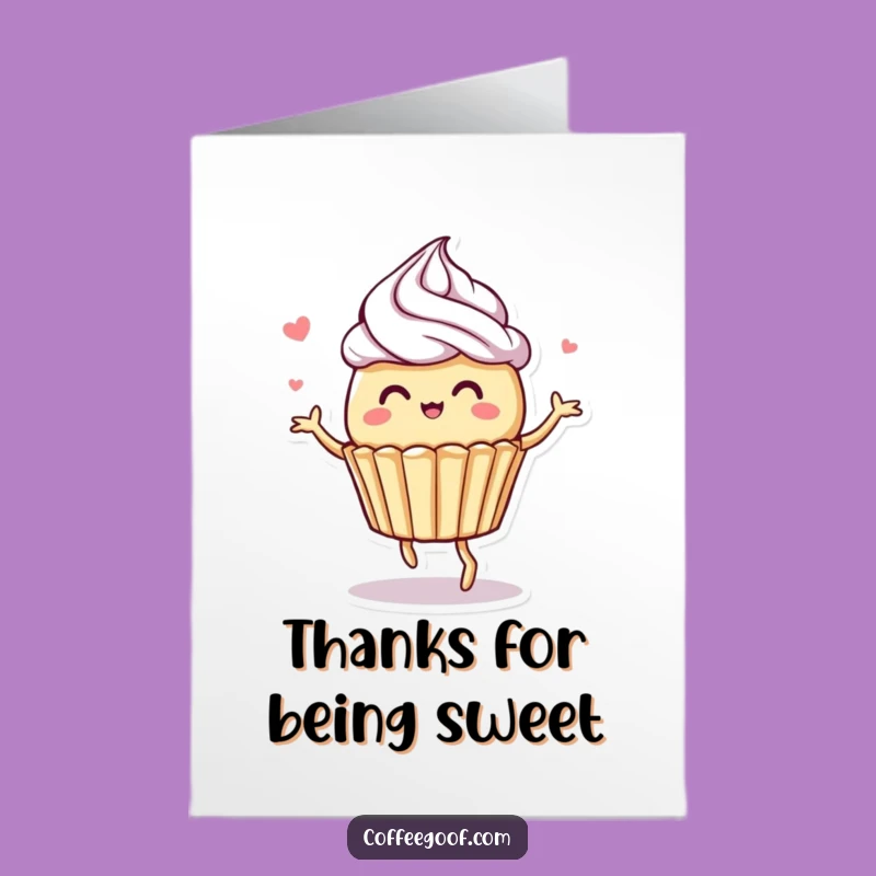Free Printable Thank You Card: Dancing Muffin, Frosty Thanks, Print-at-Home Gift