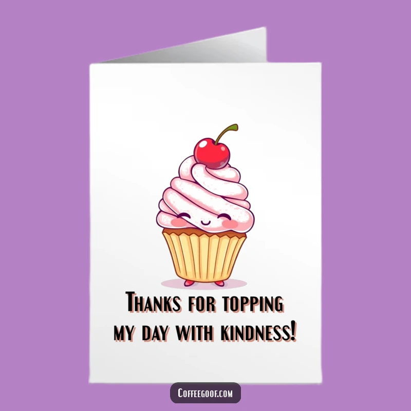 Free Printable Thank You Card: Bouncing Cupcake! Express Gratitude with Humor