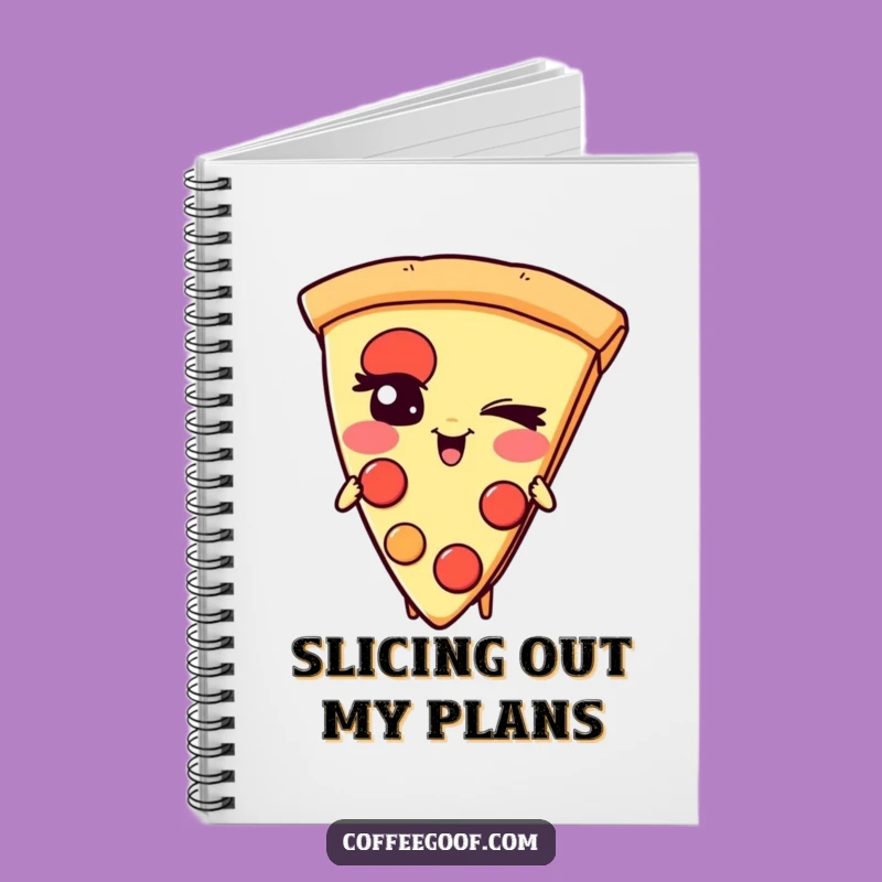 Funny Pizza Notebook: Giggling Slice Character, Hilarious Journal for Ideas