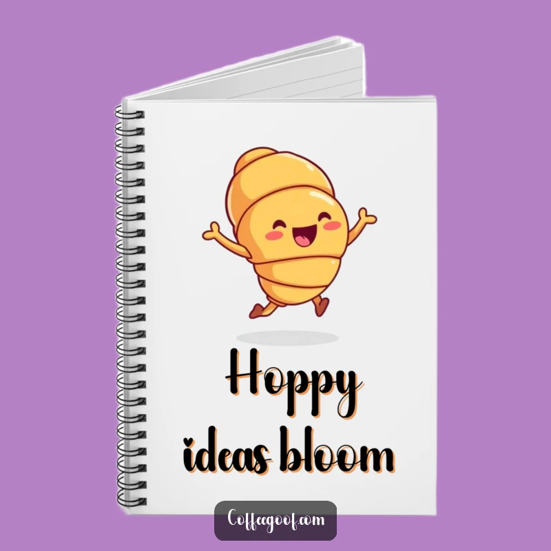 Funny Croissant Notebook: Joyful Hop for Energetic Ideas Funny Gift