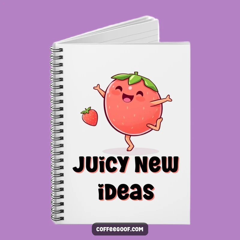 Funny Strawberry Cartwheel Notebook - Fruity Notes, Perfect Funny Gift