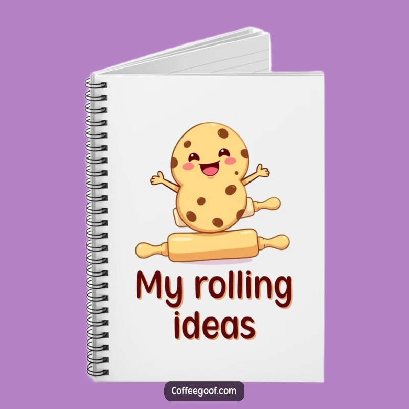 Funny Cookie Rolling Pin Notebook - Jot Down Baking Ideas