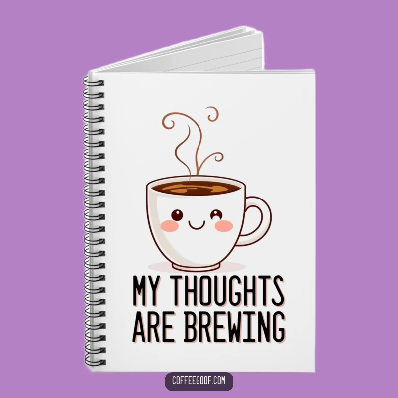 Funny Coffee Cup Smiley Notebook: Journal Steam Design, Perfect Stationery Gift!