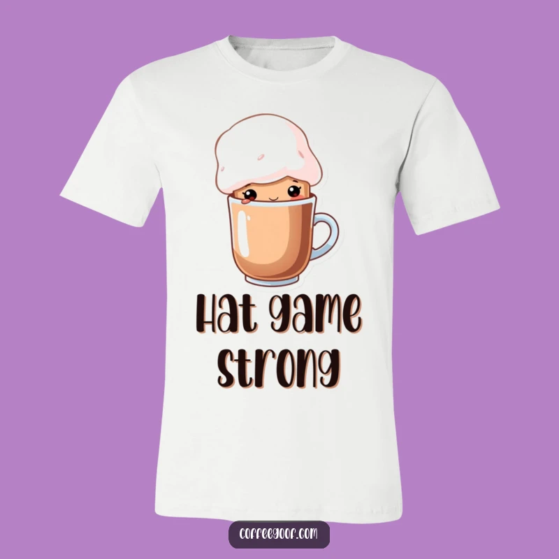Funny Cocoa Marshmallow Hat T-Shirt - Whimsical Cartoon Apparel Gift