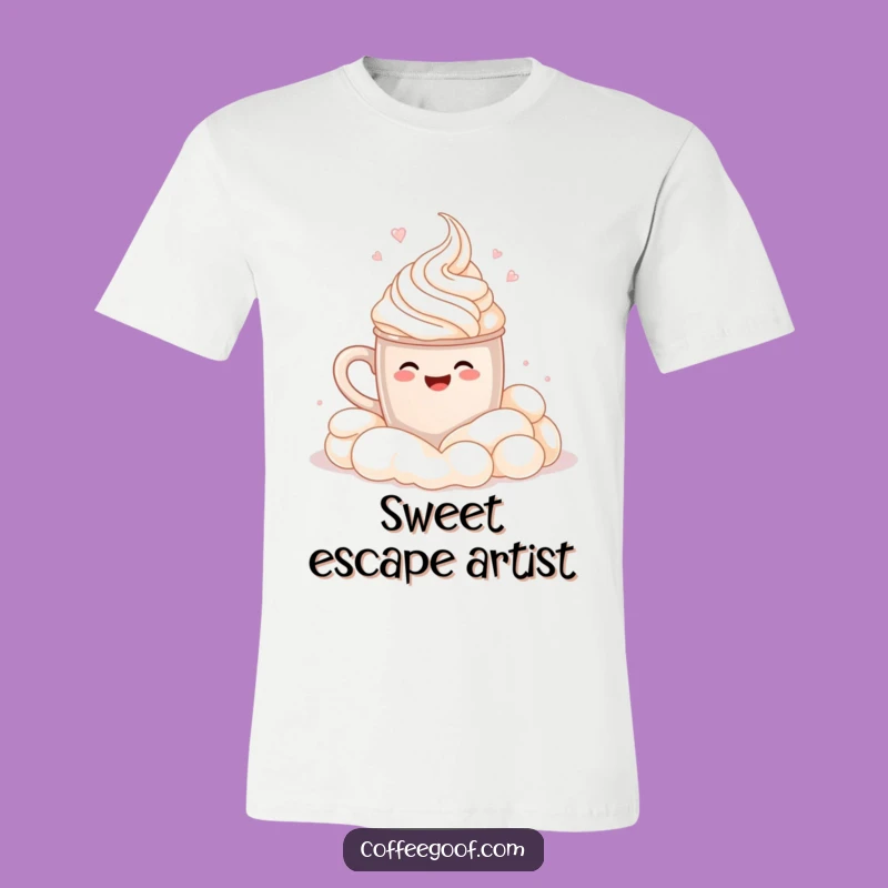 Funny Cocoa Mug Cannonball T-Shirt: Whipped Cream Splash Tee, Humorous Gift
