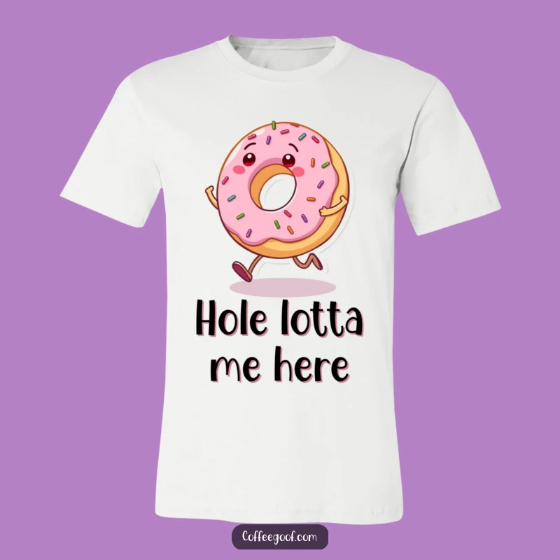 Funny Donut T-Shirt: Grinning Character, Hilarious Outfit for Dessert Fans