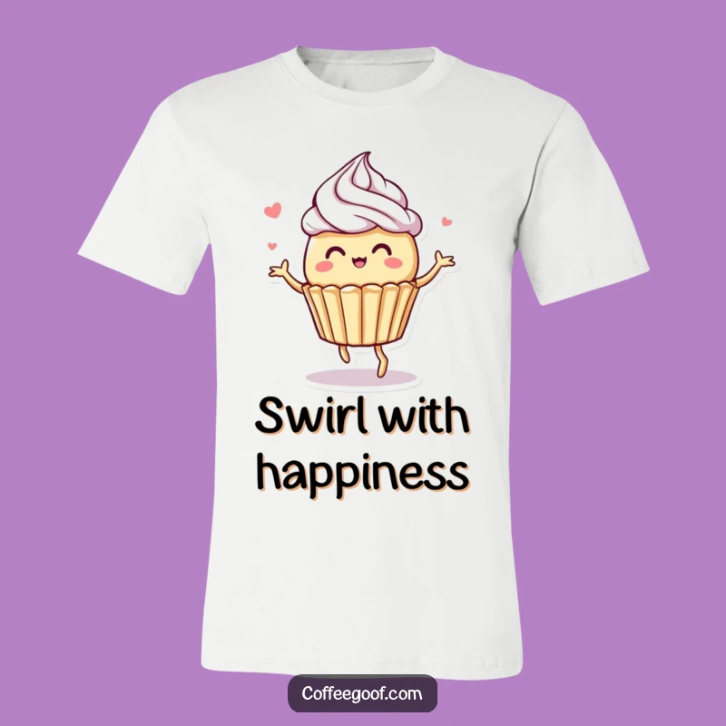 Funny Muffin T-Shirt: Whimsical Dancing Frosting Design, Awesome Gift for Sweet Lovers