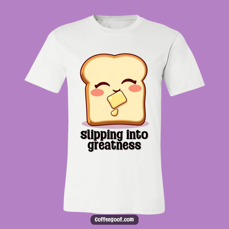 Funny Toast T-Shirt: Winking Butter Slide for a Silly Funny Gift