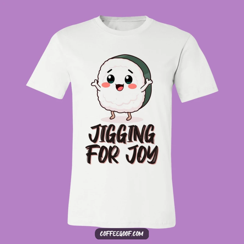 Funny T-Shirt: Dancing Sushi Roll Design, Playful Apparel, Amazing Funny Gift Idea