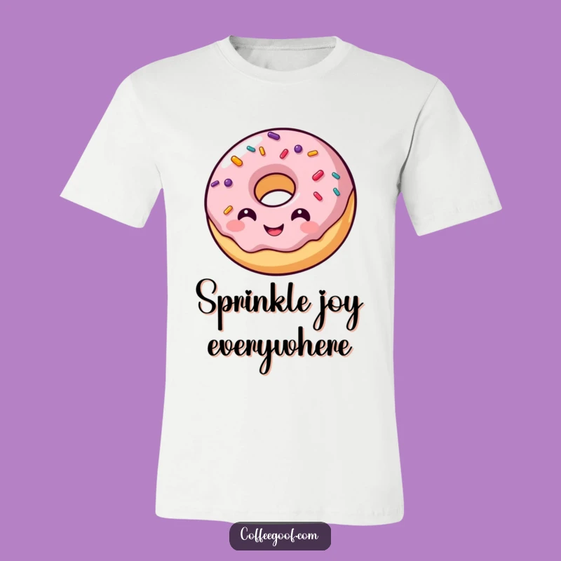 Funny Donut T-Shirt: Smiling Sprinkles Design, Awesome Gift for Dessert Fans