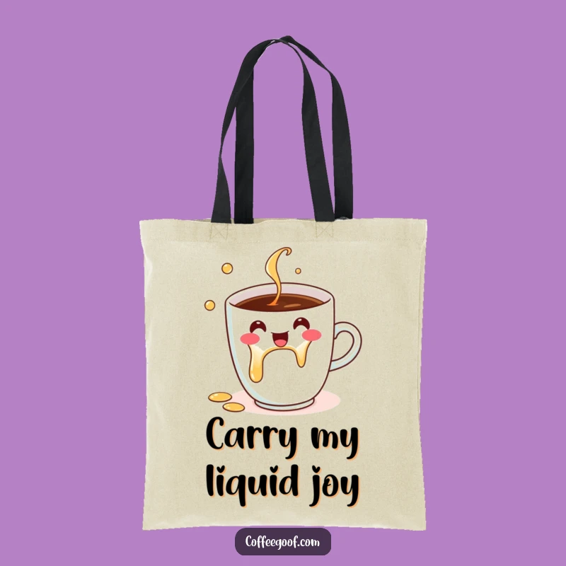 Funny Coffee Cup Tote Bag: Cheerful Spill Design for a Practical Funny Gift