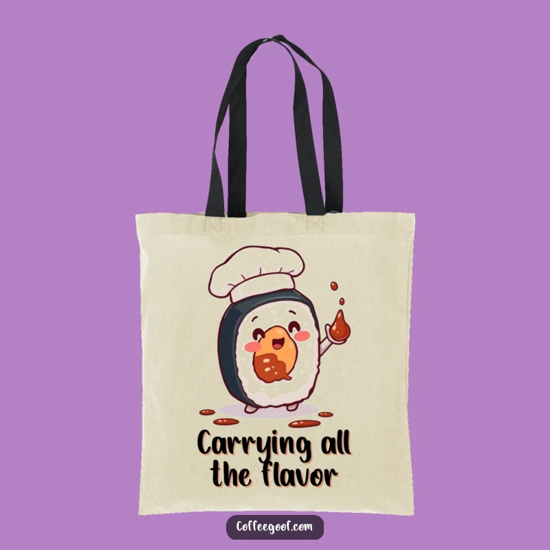 Funny Sushi Chef Roll Tote Bag - Hilarious Shopping Companion
