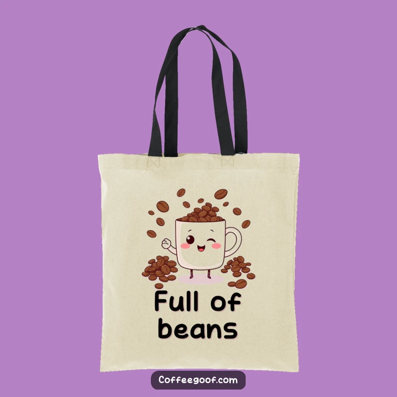 Funny Juggling Coffee Beans Tote: Carry Your Brew-tiful Personality!