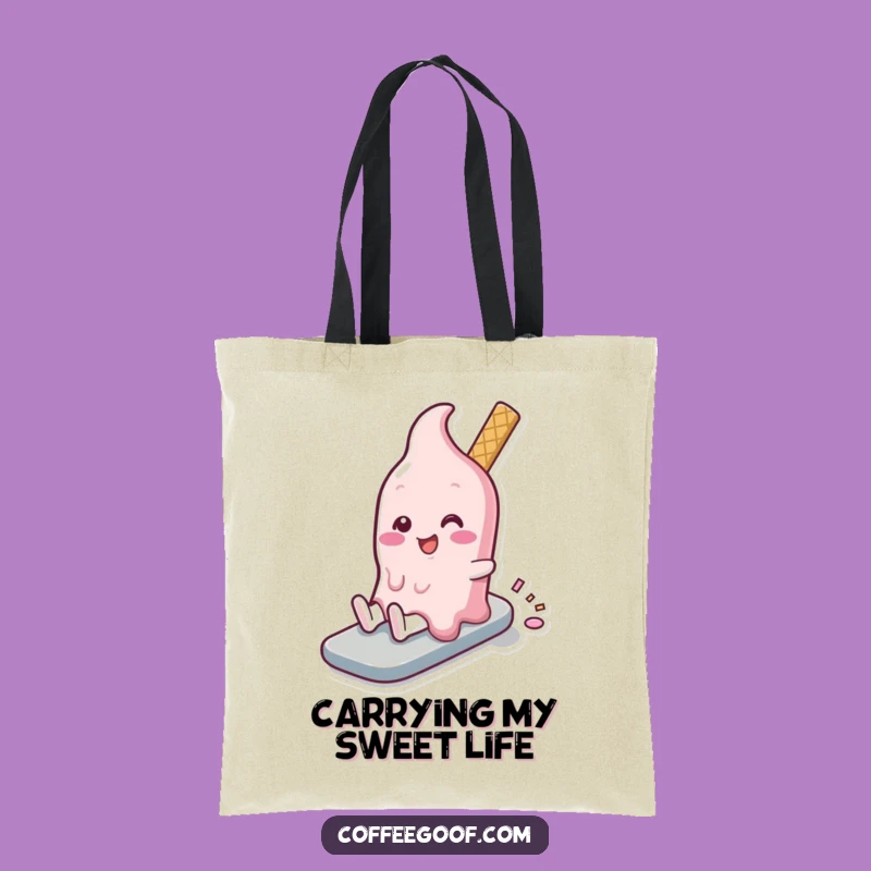 Funny Melting Ice Cream Tote Bag: Carry Your Laughs and Essentials!